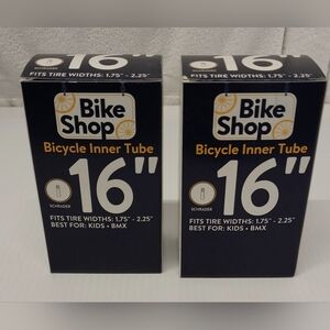 # 2 Bike Shop Bicycle Inner Tube Kids BMX Schrader Valve 16"x 1.75" to 2.25"